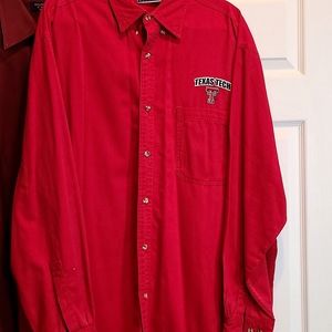 2XL Texas Tech long sleeve dress shirt